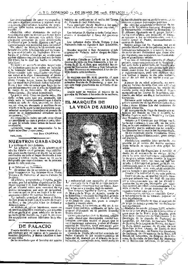 ABC MADRID 14-06-1908 página 4