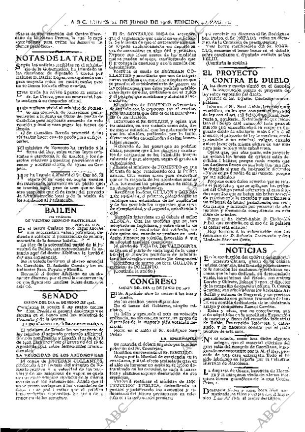 ABC MADRID 22-06-1908 página 12