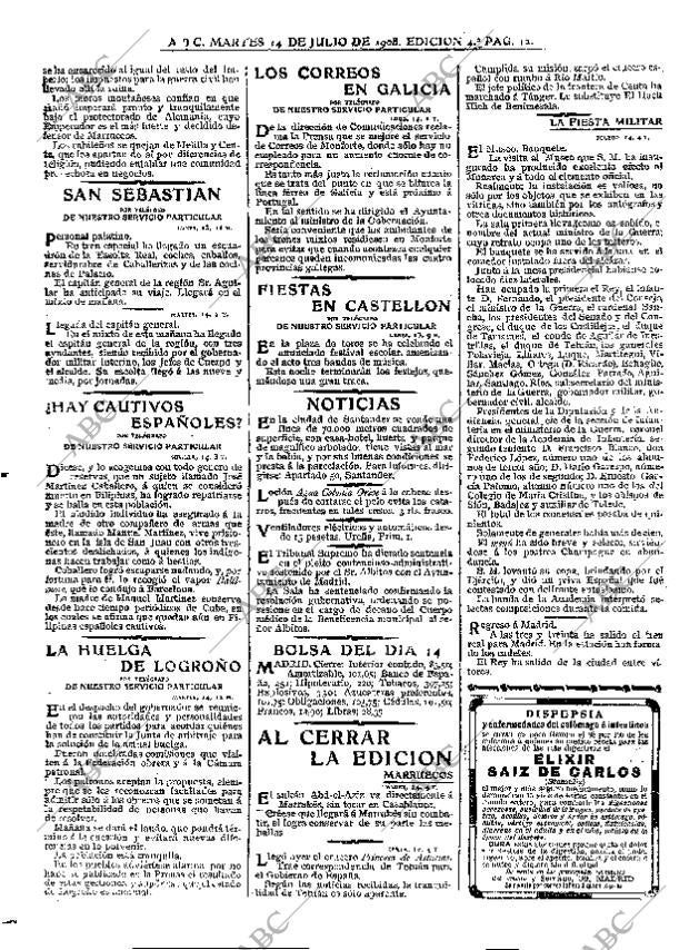 ABC MADRID 14-07-1908 página 12