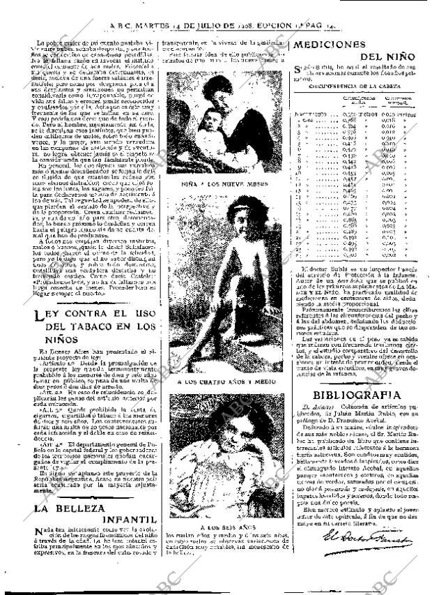 ABC MADRID 14-07-1908 página 14