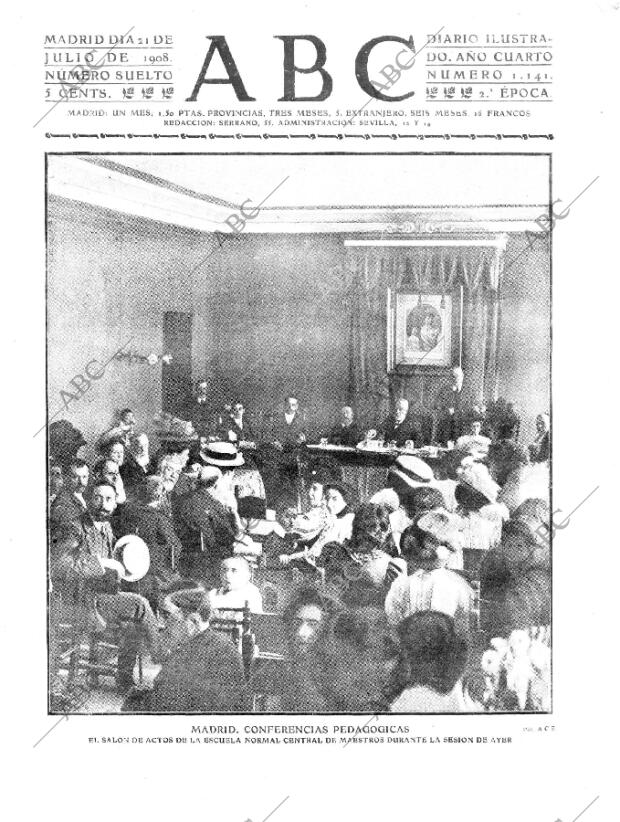 ABC MADRID 21-07-1908 página 1