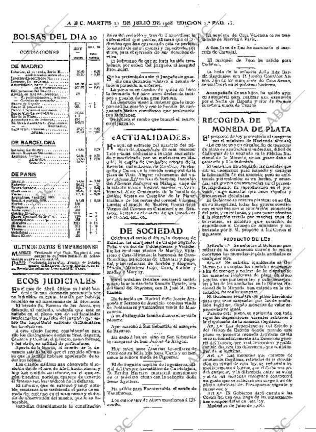 ABC MADRID 21-07-1908 página 13