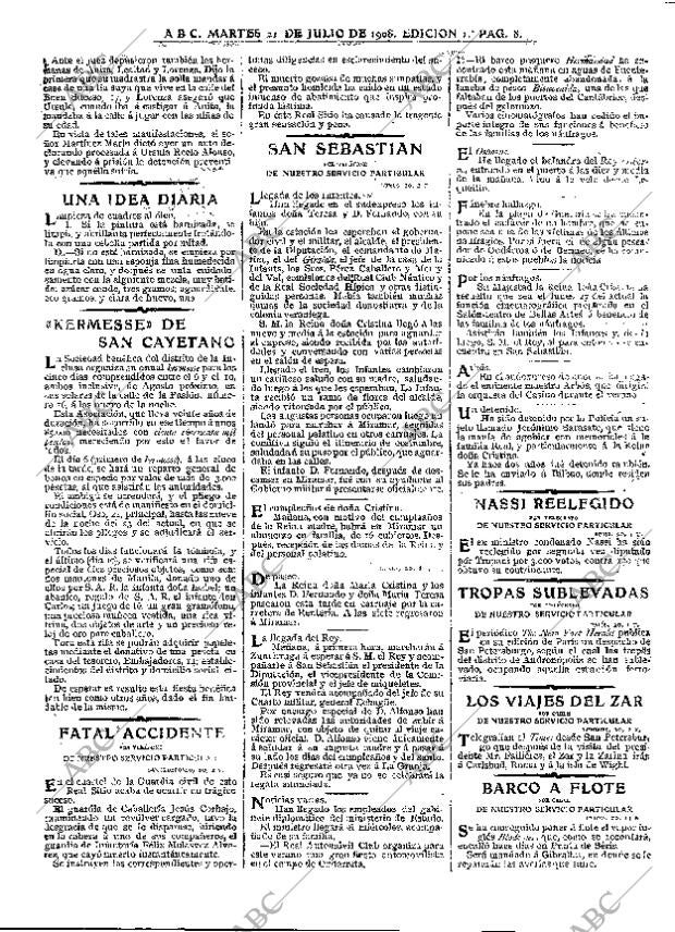 ABC MADRID 21-07-1908 página 8