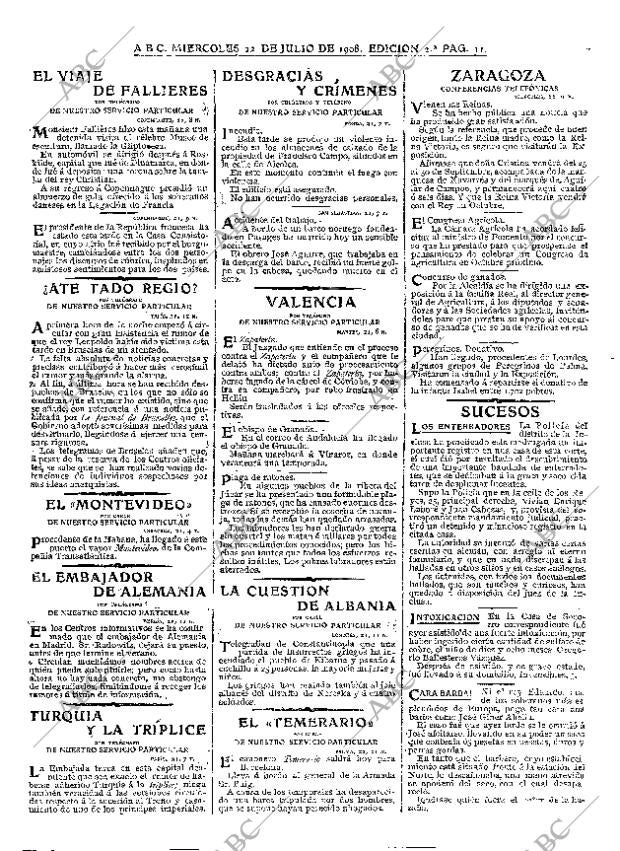 ABC MADRID 22-07-1908 página 11