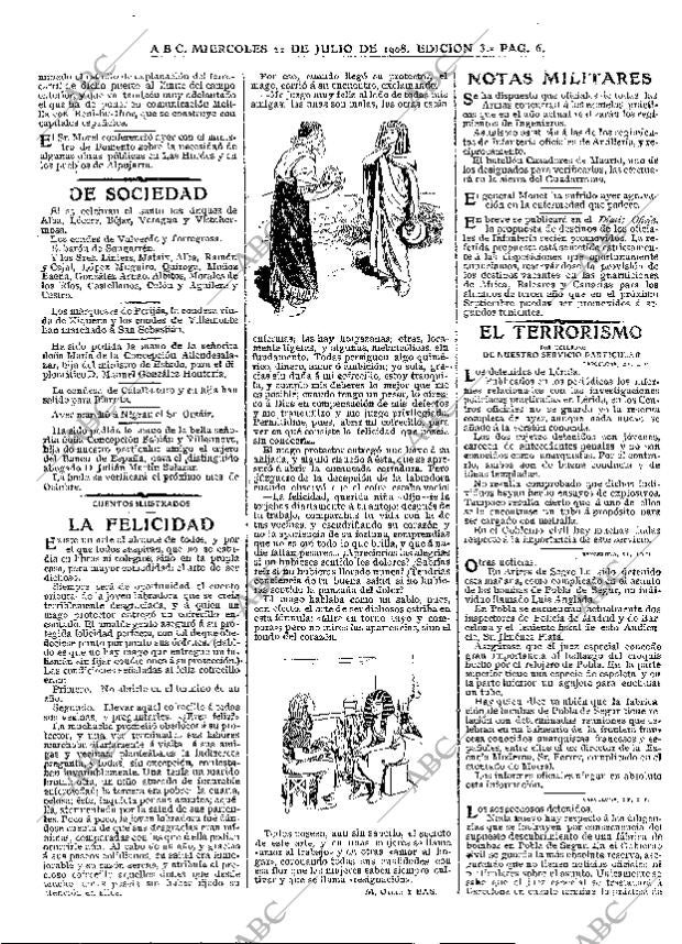 ABC MADRID 22-07-1908 página 6