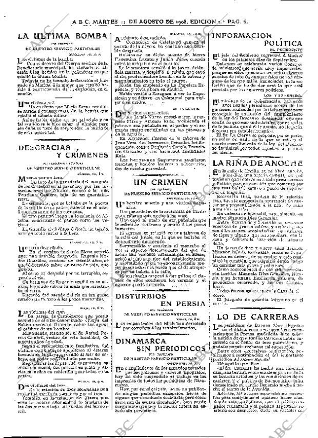 ABC MADRID 11-08-1908 página 6