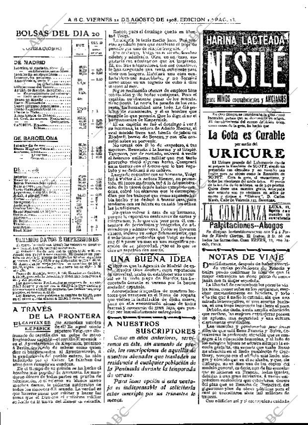 ABC MADRID 21-08-1908 página 13