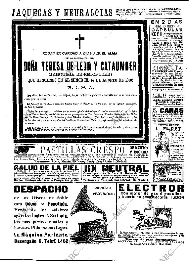 ABC MADRID 21-08-1908 página 16