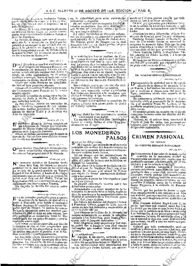 ABC MADRID 25-08-1908 página 8