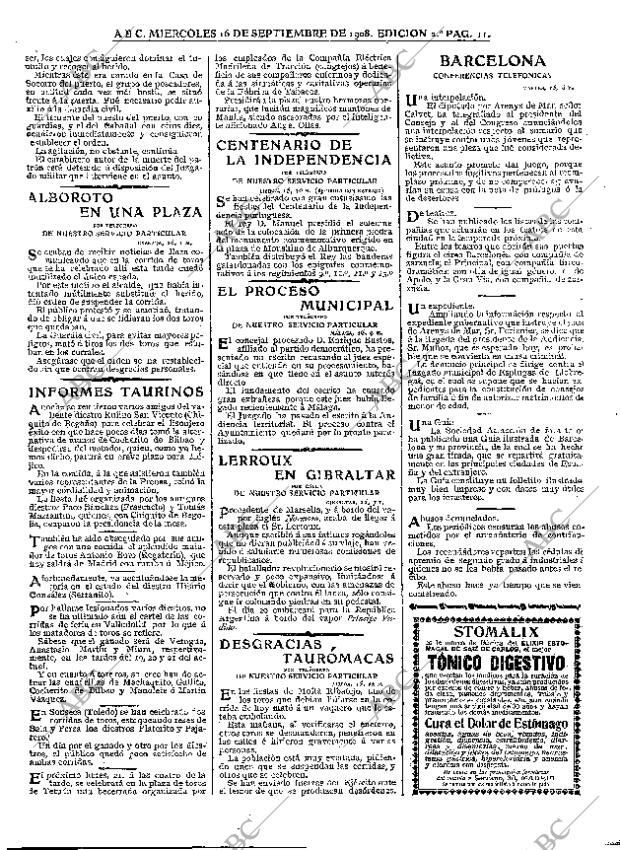 ABC MADRID 16-09-1908 página 11