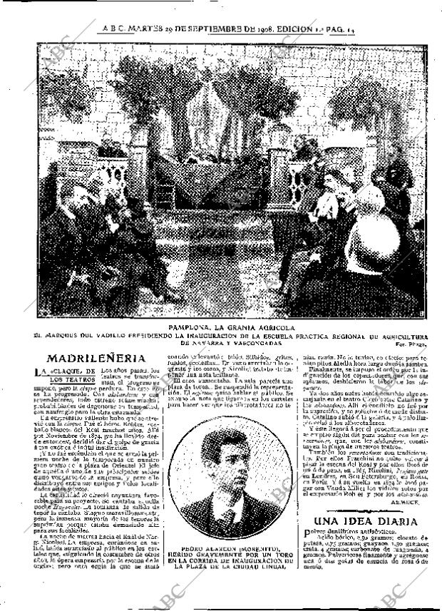 ABC MADRID 29-09-1908 página 14
