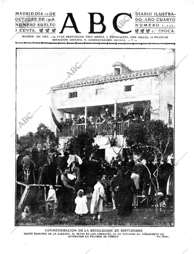 ABC MADRID 10-10-1908 página 1