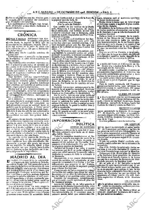 ABC MADRID 10-10-1908 página 5