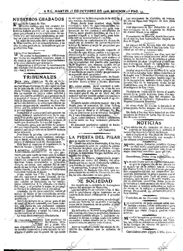 ABC MADRID 13-10-1908 página 14