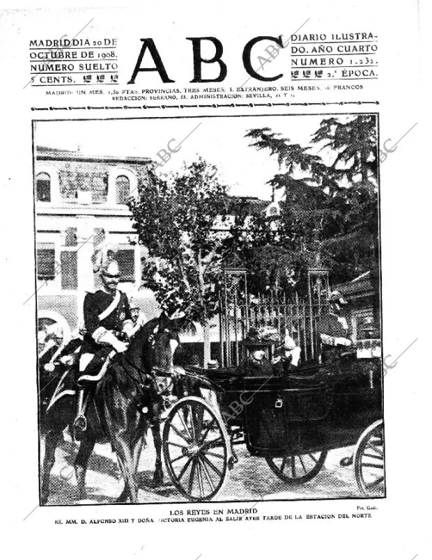 ABC MADRID 20-10-1908 página 1