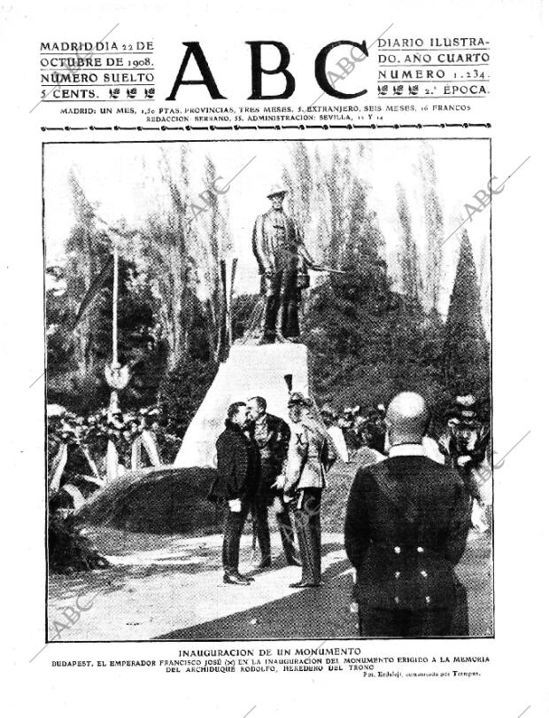 ABC MADRID 22-10-1908 página 1