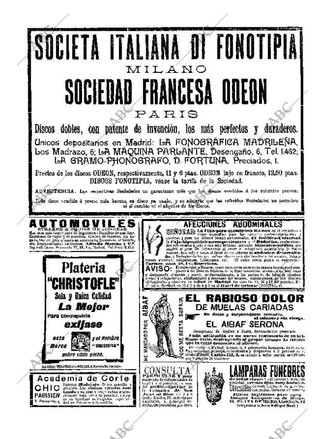 ABC MADRID 27-10-1908 página 2