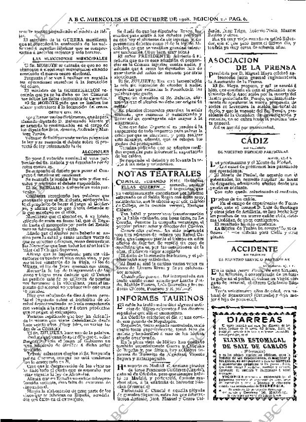 ABC MADRID 28-10-1908 página 6