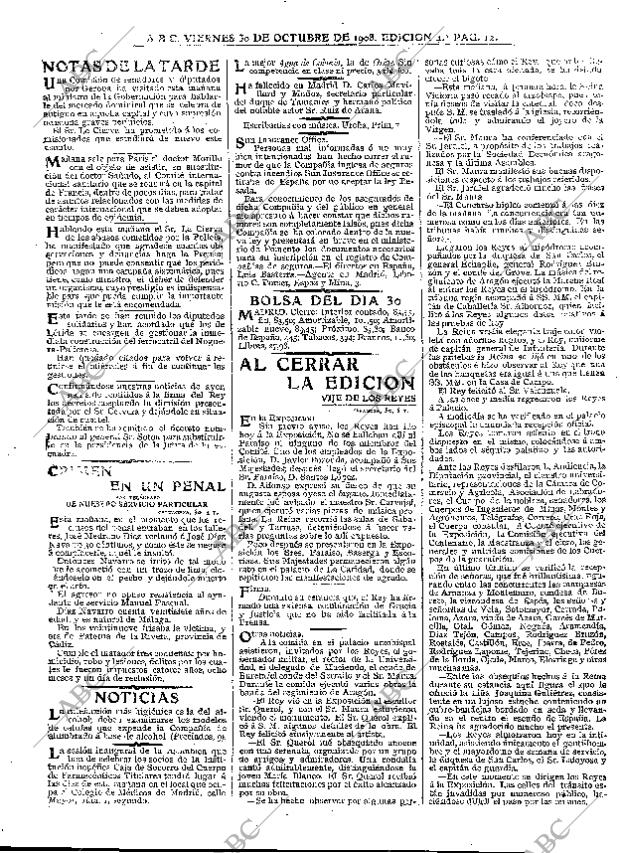 ABC MADRID 30-10-1908 página 12