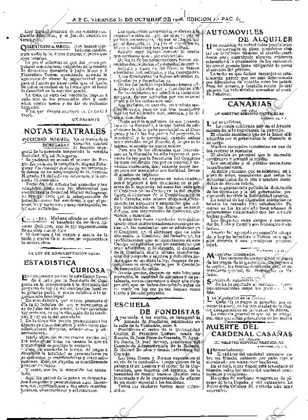 ABC MADRID 30-10-1908 página 6