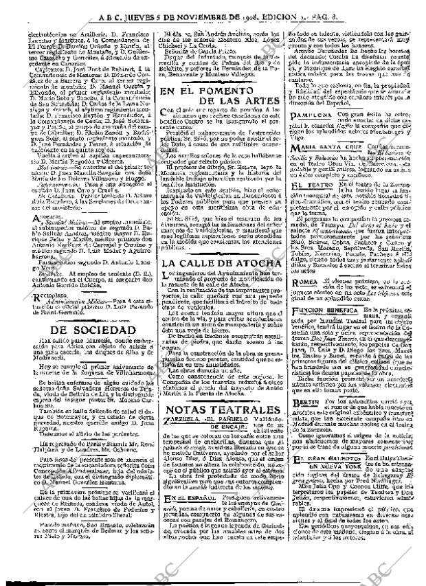 ABC MADRID 05-11-1908 página 8