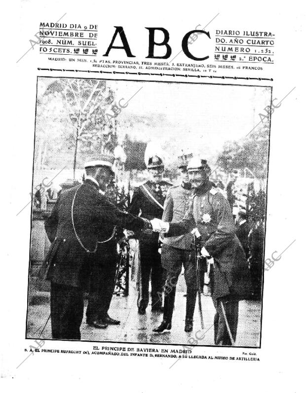 ABC MADRID 09-11-1908 página 1