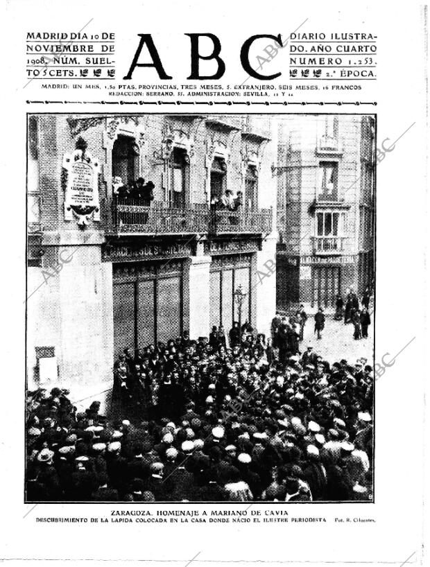 ABC MADRID 10-11-1908 página 1