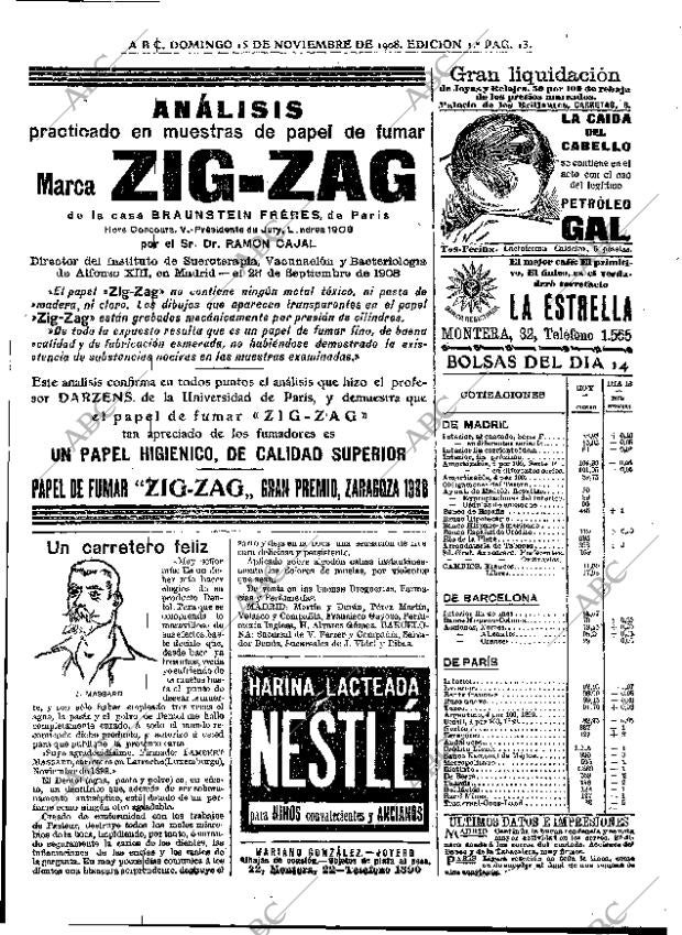 ABC MADRID 15-11-1908 página 13