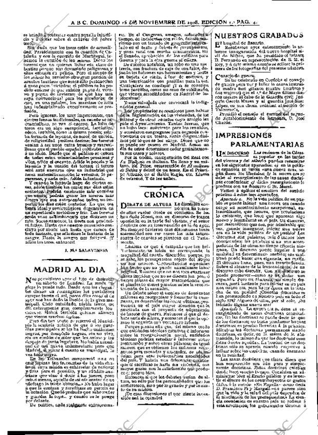 ABC MADRID 15-11-1908 página 4