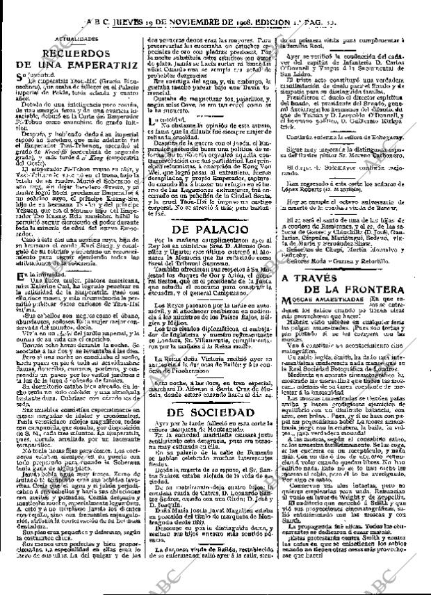 ABC MADRID 19-11-1908 página 13