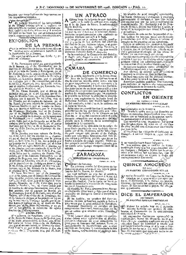 ABC MADRID 22-11-1908 página 10