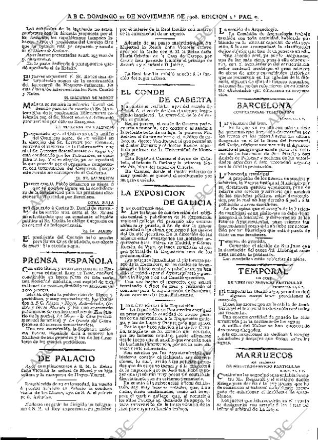 ABC MADRID 22-11-1908 página 6