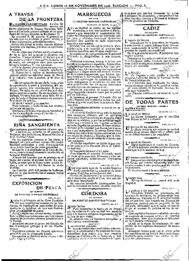 ABC MADRID 23-11-1908 página 8