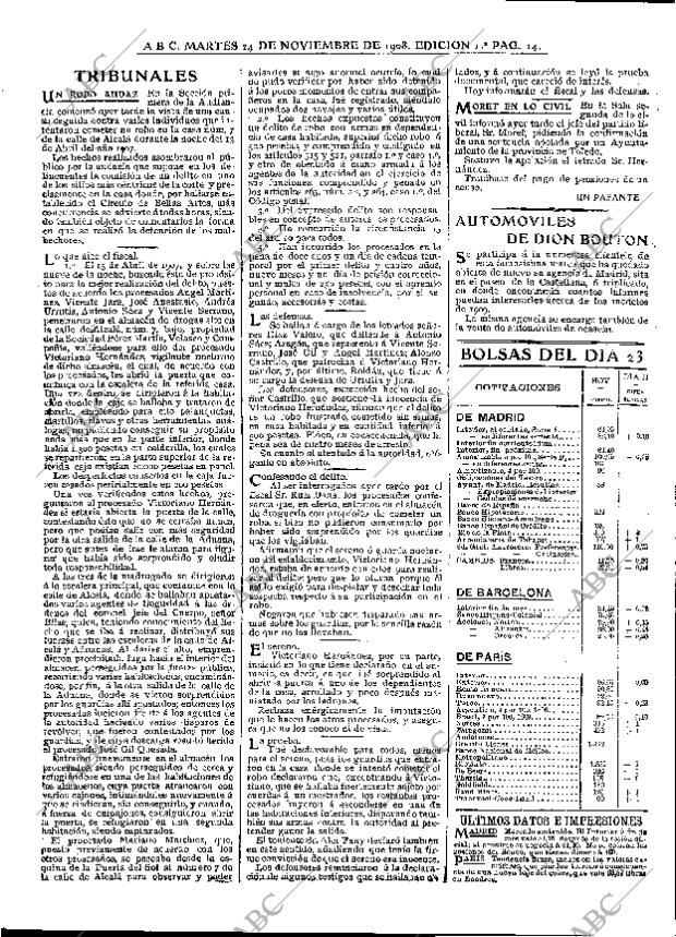 ABC MADRID 24-11-1908 página 14