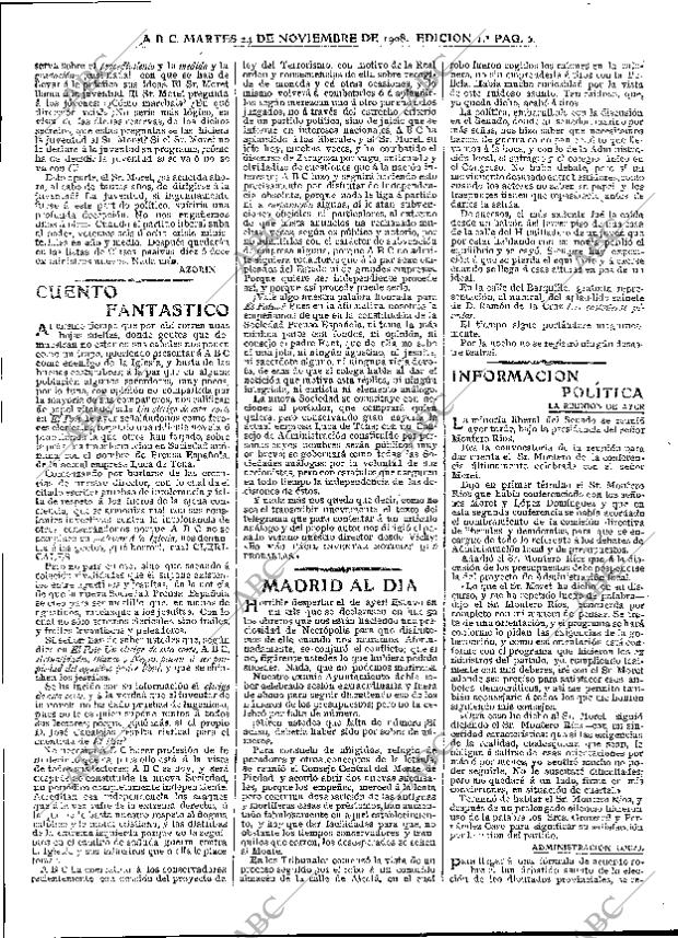 ABC MADRID 24-11-1908 página 5