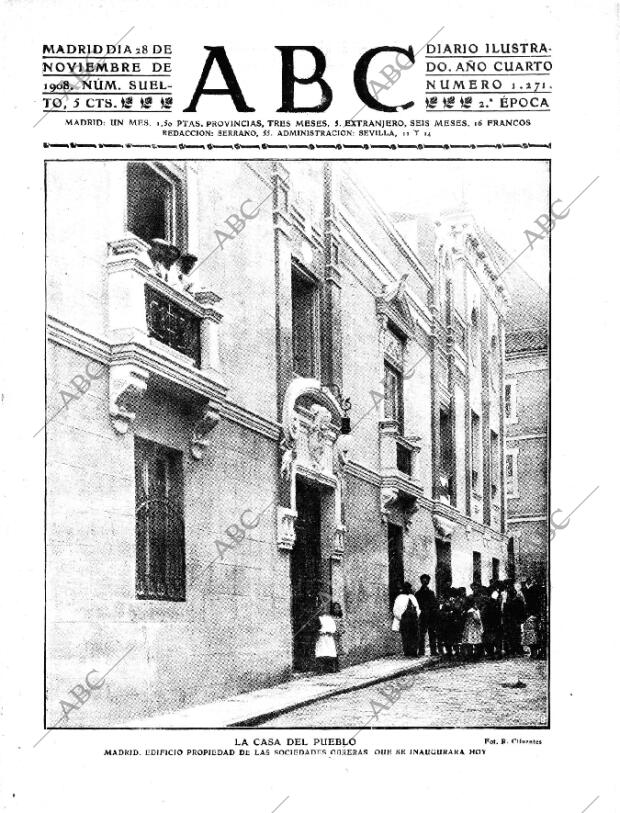 ABC MADRID 28-11-1908 página 1