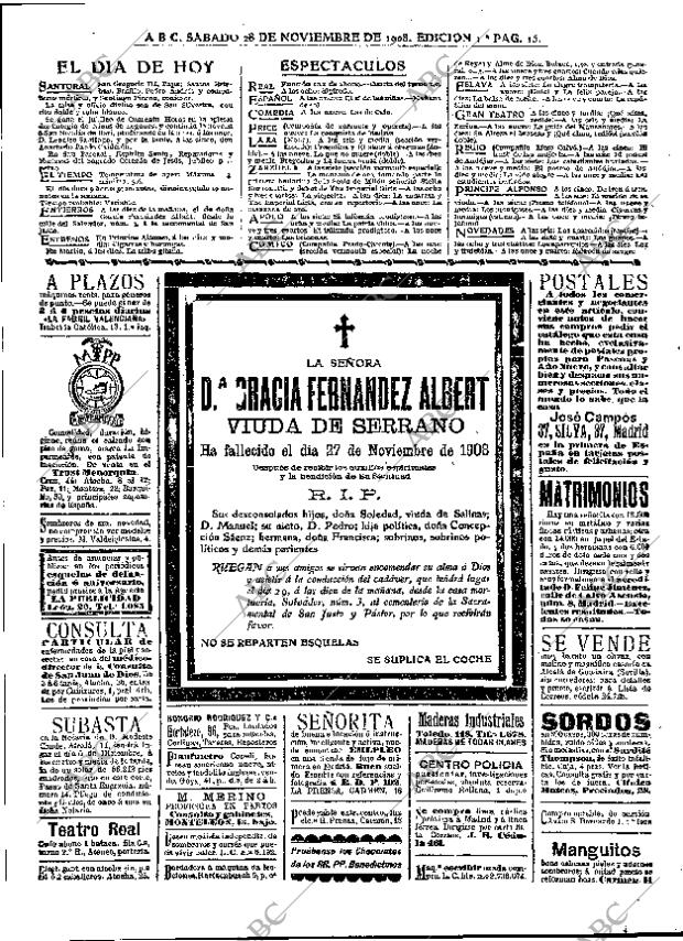 ABC MADRID 28-11-1908 página 15