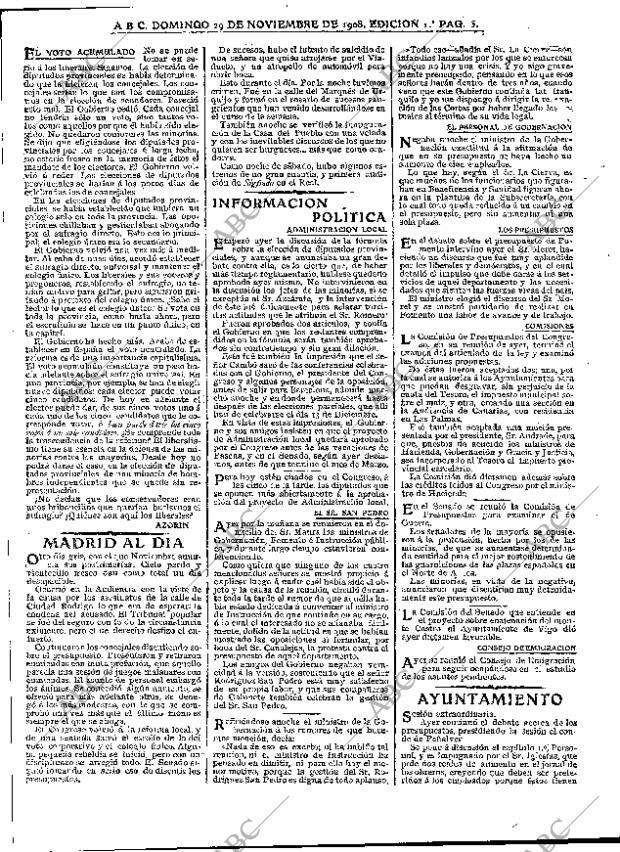 ABC MADRID 29-11-1908 página 5