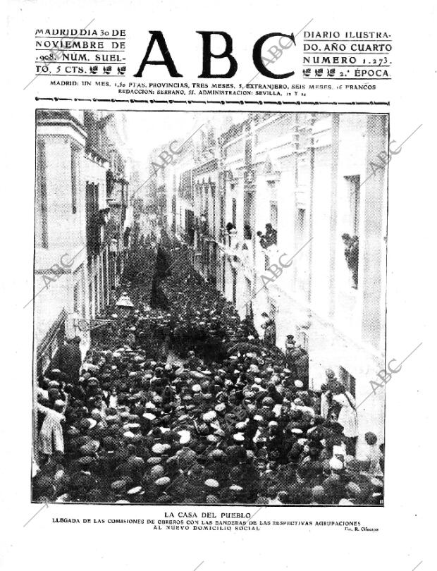 ABC MADRID 30-11-1908 página 1