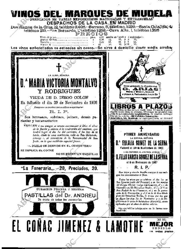 ABC MADRID 30-11-1908 página 16