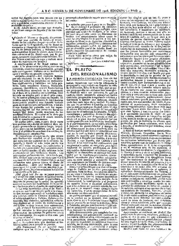 ABC MADRID 30-11-1908 página 4
