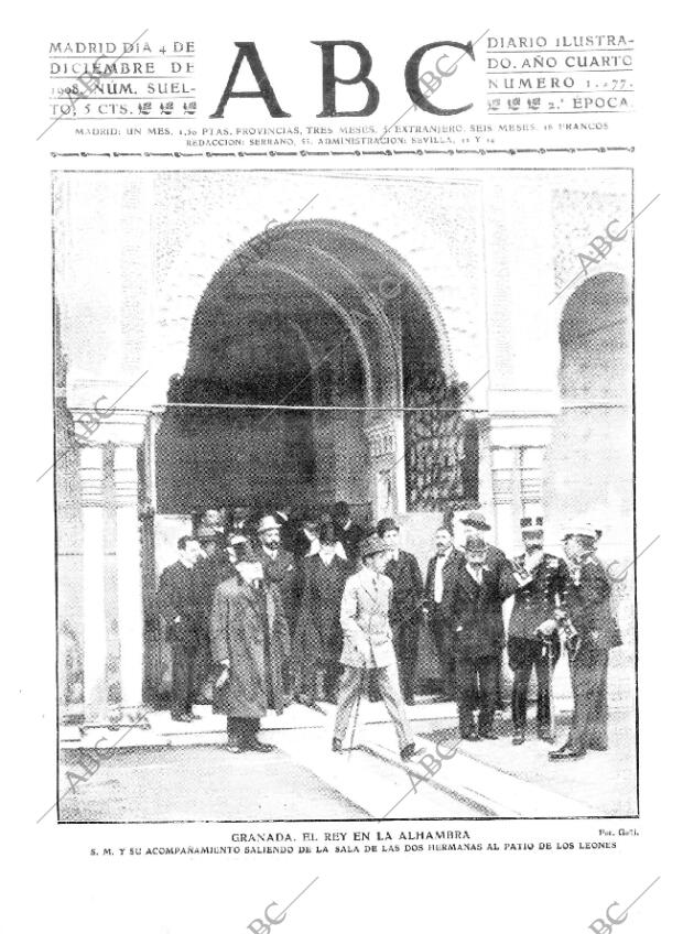 ABC MADRID 04-12-1908 página 1