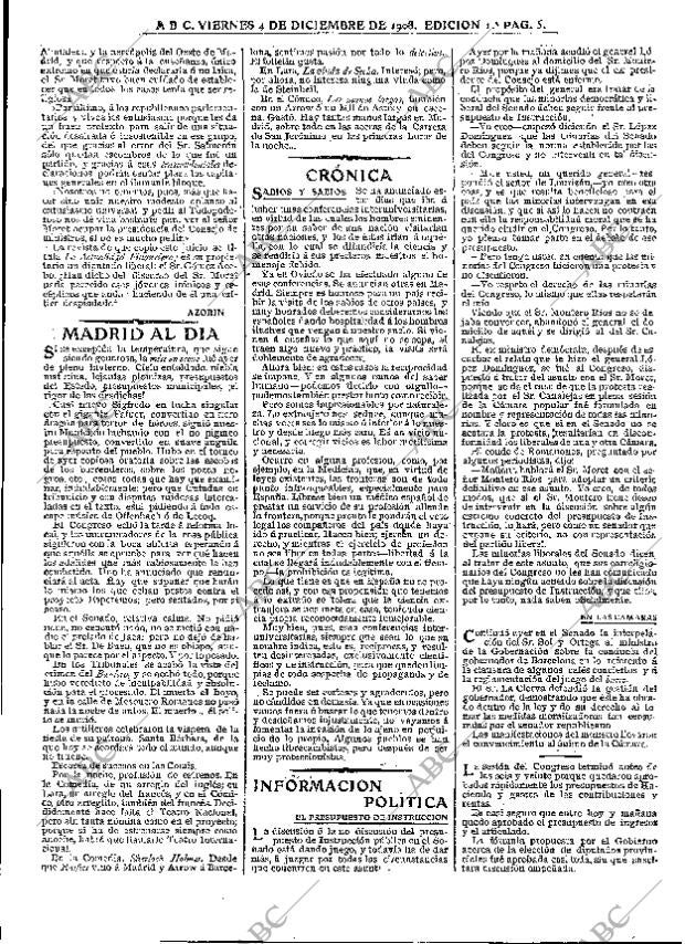 ABC MADRID 04-12-1908 página 5
