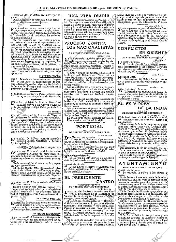 ABC MADRID 08-12-1908 página 5