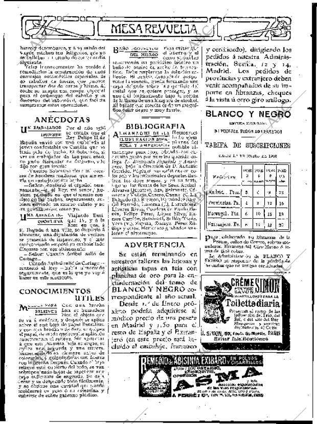 BLANCO Y NEGRO MADRID 12-12-1908 página 28