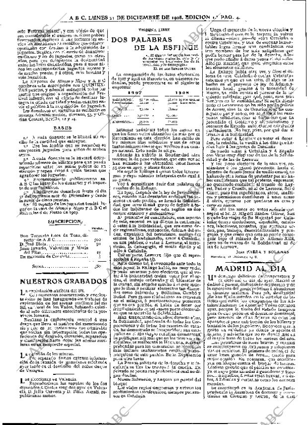 ABC MADRID 21-12-1908 página 4