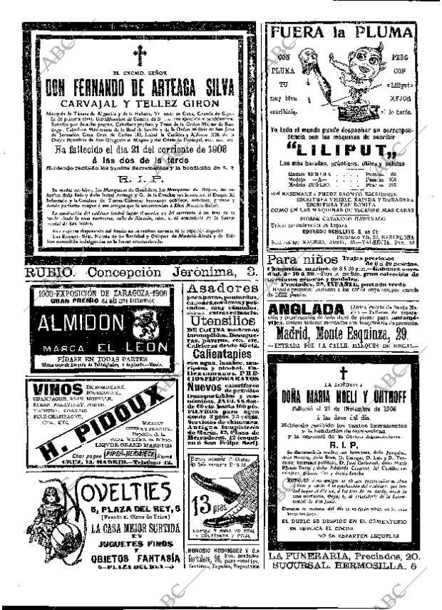 ABC MADRID 22-12-1908 página 2