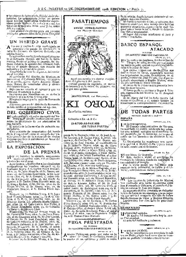 ABC MADRID 22-12-1908 página 7