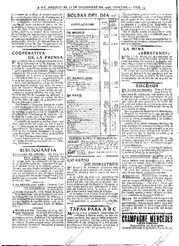 ABC MADRID 23-12-1908 página 14