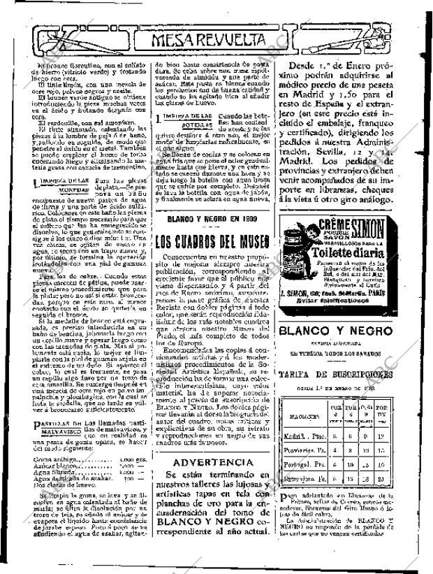 BLANCO Y NEGRO MADRID 26-12-1908 página 30